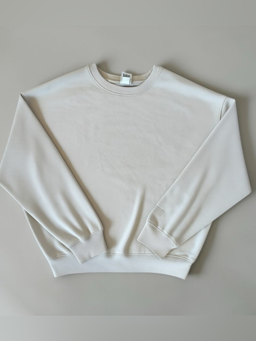Victoria’s Secret PINK Boyfriend Oversized Crewneck Sweatshirt Oatmeal Beige S